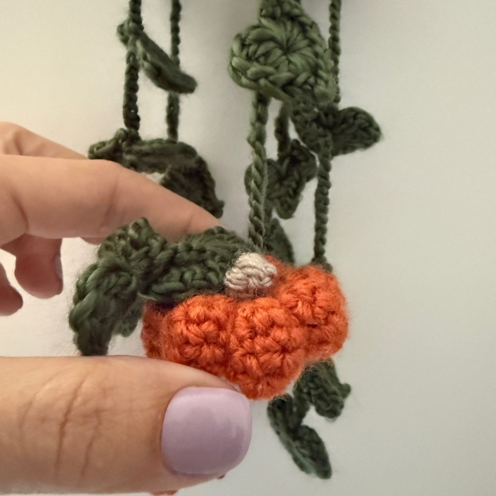 Crochet Plant Hanger with pumpkins 🎃 - Picture 2 of 6